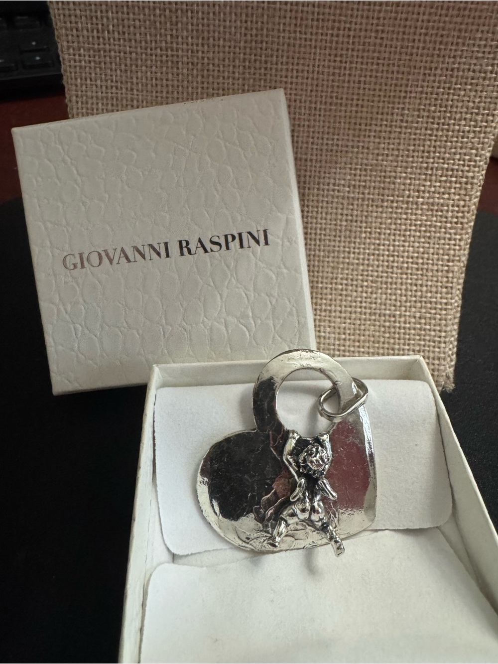 Giovanni Raspini  “My Little Angel” .925 Italian Sterling Silver  solid Pendant.